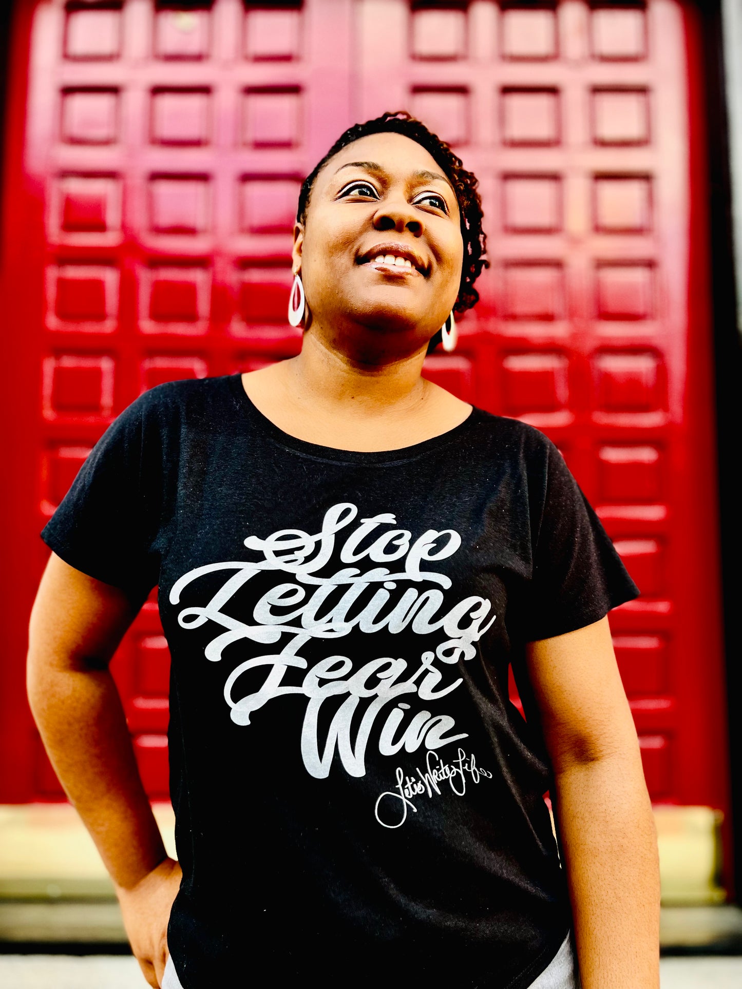 Stop Letting Fear Win (Black Relaxed T-shirt)