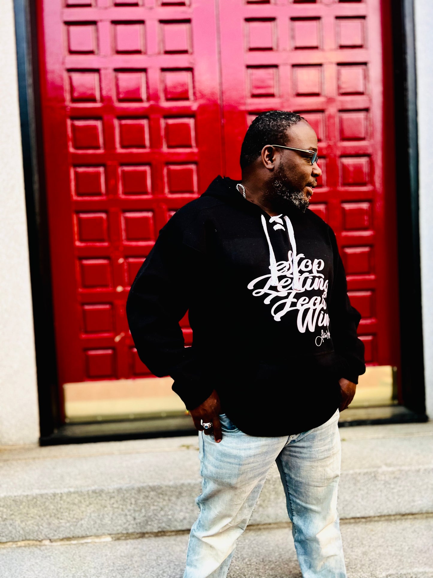Stop Letting Fear Win (Black Hoodie Sweatshirt)
