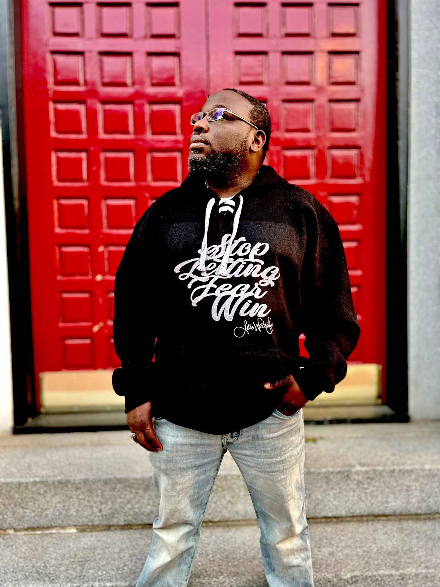 Stop Letting Fear Win (Black Hoodie Sweatshirt)