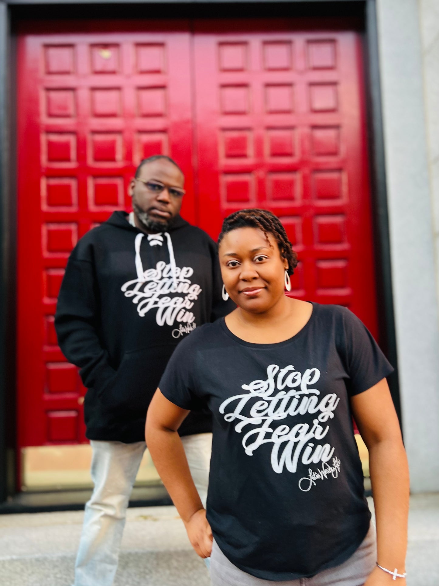 Stop Letting Fear Win (Black Hoodie Sweatshirt)