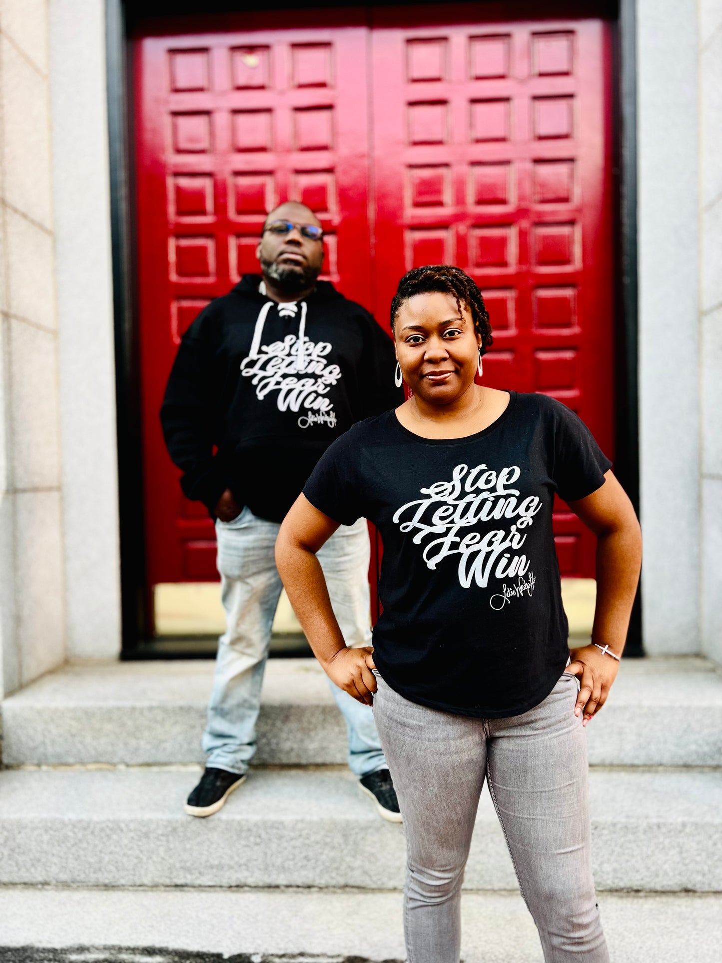 Stop Letting Fear Win (Black Hoodie Sweatshirt)