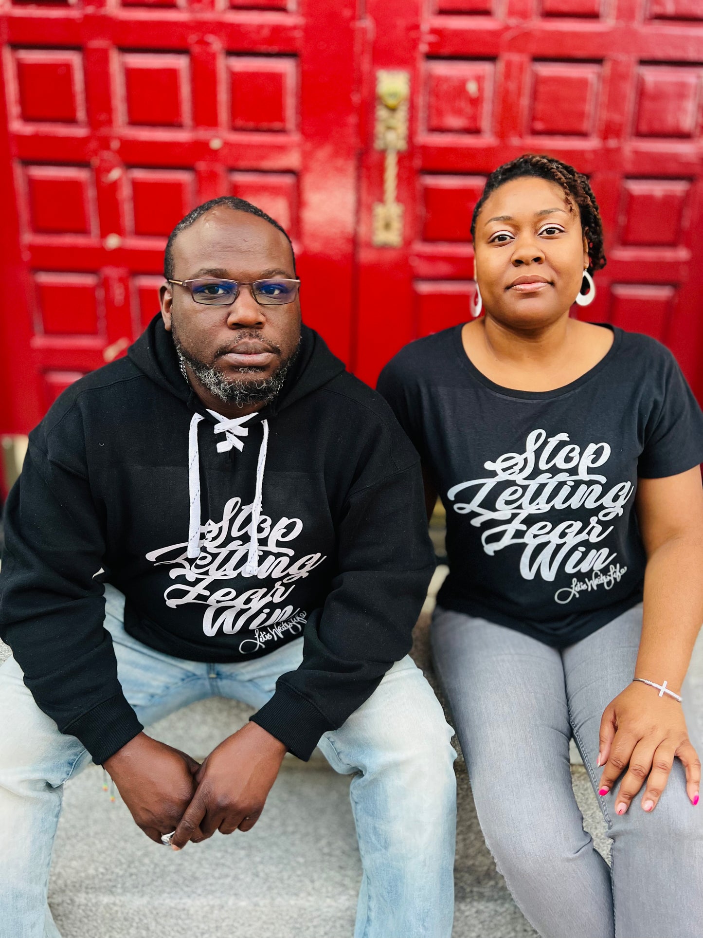 Stop Letting Fear Win (Black Relaxed T-shirt)