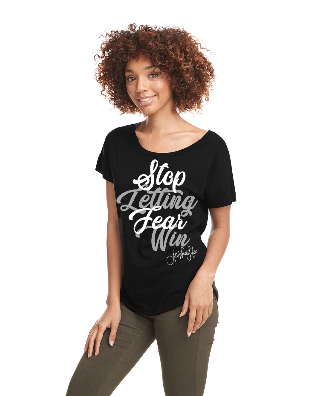 Stop Letting Fear Win (Black Relaxed T-shirt)
